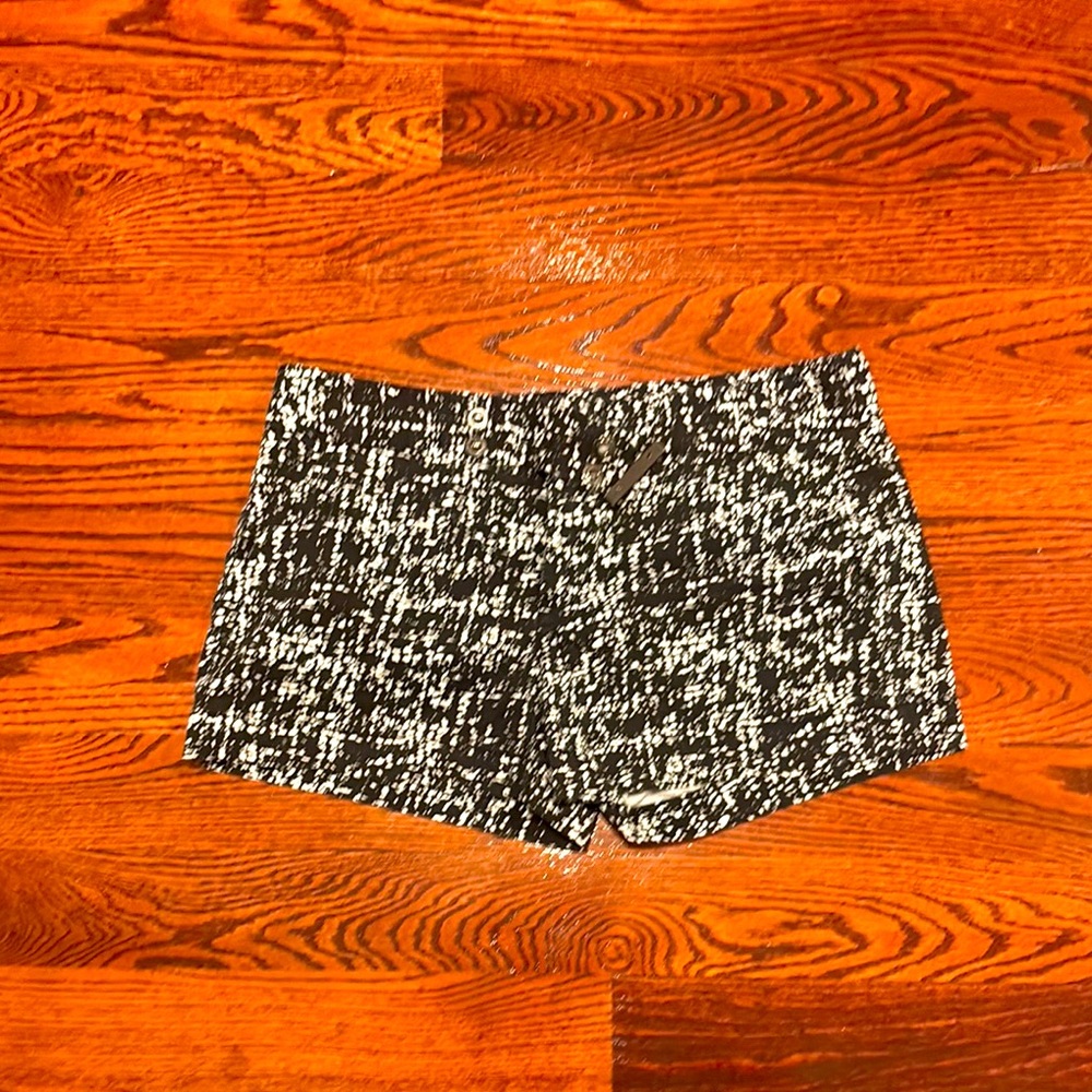 Calvin Klein High Waist Black and White Graphic Shorts